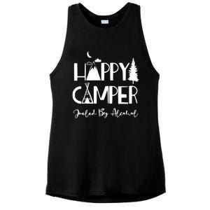 Happy Camper Fueled By Alcohol Funny Ing Party Camping Gift Ladies PosiCharge Tri-Blend Wicking Tank