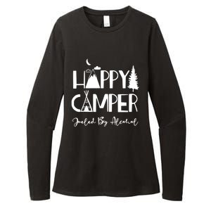 Happy Camper Fueled By Alcohol Funny Ing Party Camping Gift Womens CVC Long Sleeve Shirt