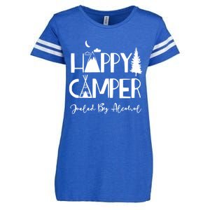 Happy Camper Fueled By Alcohol Funny Ing Party Camping Gift Enza Ladies Jersey Football T-Shirt