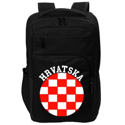 Hrvatska Croatian Flag Croatian Pride Croatian Roots Croatia Impact Tech Backpack