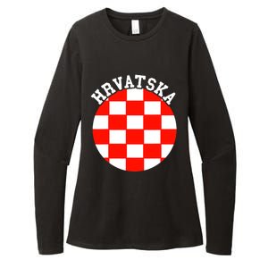 Hrvatska Croatian Flag Croatian Pride Croatian Roots Croatia Womens CVC Long Sleeve Shirt