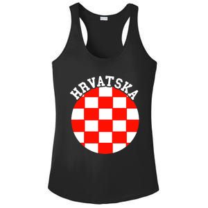 Hrvatska Croatian Flag Croatian Pride Croatian Roots Croatia Ladies PosiCharge Competitor Racerback Tank