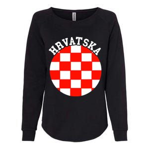 Hrvatska Croatian Flag Croatian Pride Croatian Roots Croatia Womens California Wash Sweatshirt