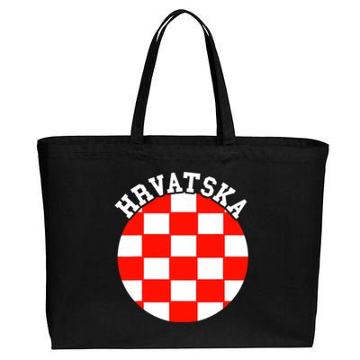 Hrvatska Croatian Flag Croatian Pride Croatian Roots Croatia Cotton Canvas Jumbo Tote