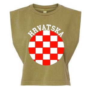 Hrvatska Croatian Flag Croatian Pride Croatian Roots Croatia Garment-Dyed Women's Muscle Tee