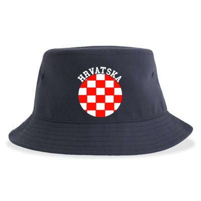 Hrvatska Croatian Flag Croatian Pride Croatian Roots Croatia Sustainable Bucket Hat