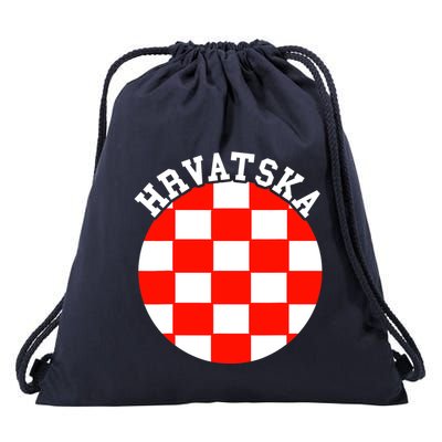 Hrvatska Croatian Flag Croatian Pride Croatian Roots Croatia Drawstring Bag