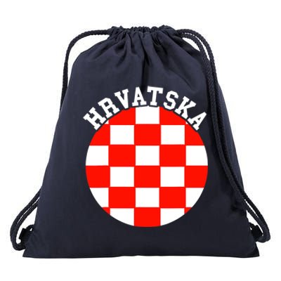 Hrvatska Croatian Flag Croatian Pride Croatian Roots Croatia Drawstring Bag