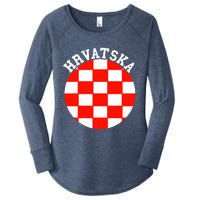 Hrvatska Croatian Flag Croatian Pride Croatian Roots Croatia Women's Perfect Tri Tunic Long Sleeve Shirt