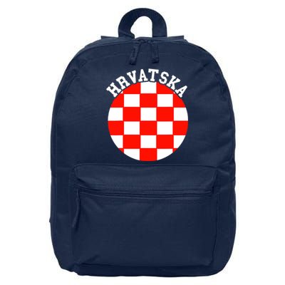 Hrvatska Croatian Flag Croatian Pride Croatian Roots Croatia 16 in Basic Backpack