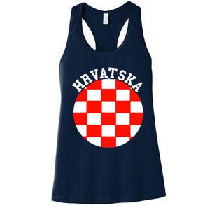 Hrvatska Croatian Flag Croatian Pride Croatian Roots Croatia Women's Racerback Tank