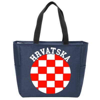 Hrvatska Croatian Flag Croatian Pride Croatian Roots Croatia Zip Tote Bag