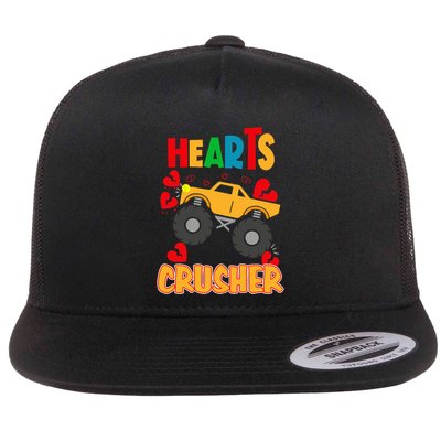 Hearts Crusher Funny Valentine's Day Outfit For To Gift Flatbill Hat