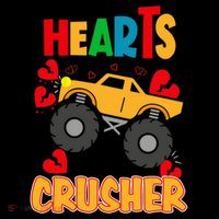 Hearts Crusher Funny Valentine's Day Outfit For To Gift Wool Snapback Cap