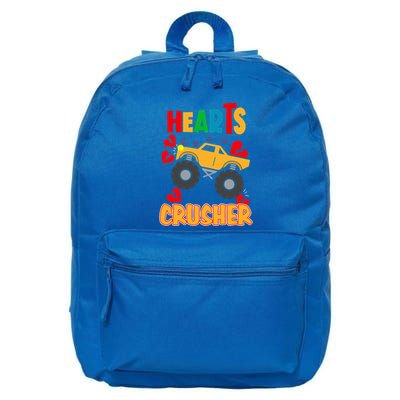 Hearts Crusher Funny Valentine's Day Outfit For To Gift 16 in Basic Backpack