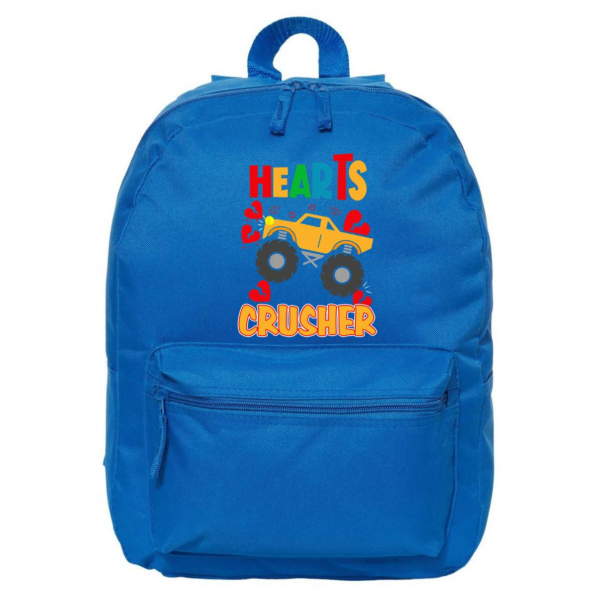Hearts Crusher Funny Valentine's Day Outfit For To Gift 16 in Basic Backpack