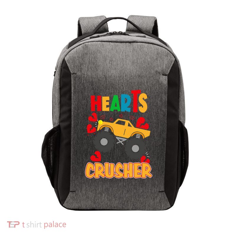 Hearts Crusher Funny Valentine's Day Outfit For To Gift Vector Backpack