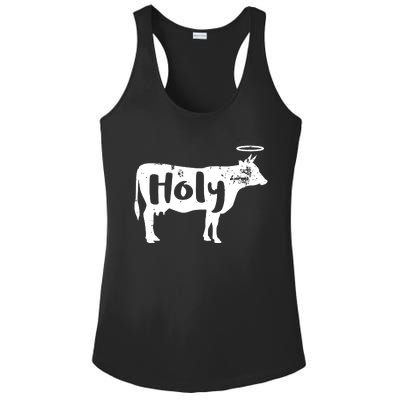 Holy Cow Funny Dairy Farmer Midwest Pride Ladies PosiCharge Competitor Racerback Tank