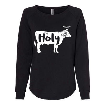 Holy Cow Funny Dairy Farmer Midwest Pride Womens California Wash Sweatshirt