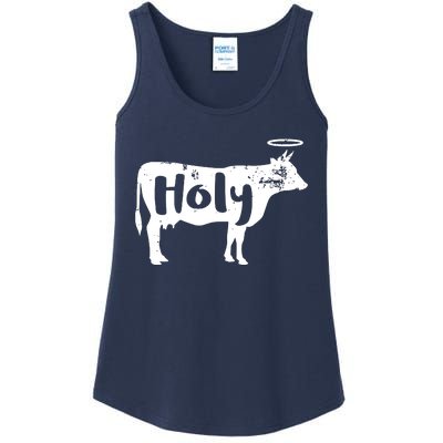 Holy Cow Funny Dairy Farmer Midwest Pride Ladies Essential Tank