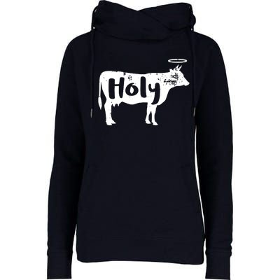 Holy Cow Funny Dairy Farmer Midwest Pride Womens Funnel Neck Pullover Hood