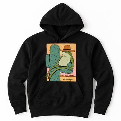 Howdy Cactus Frog Hat Meme Cute Hoodie