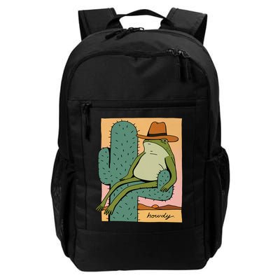 Howdy Cactus Frog Hat Meme Cute Backpack