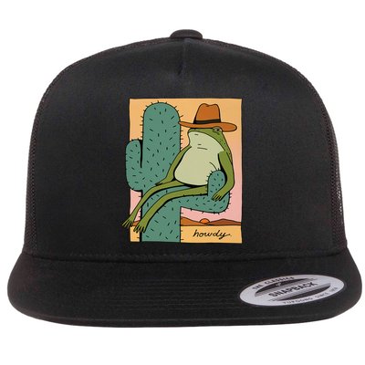 Howdy Cactus Frog Hat Meme Cute Flatbill Hat