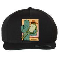 Howdy Cactus Frog Hat Meme Cute Wool Snapback Cap