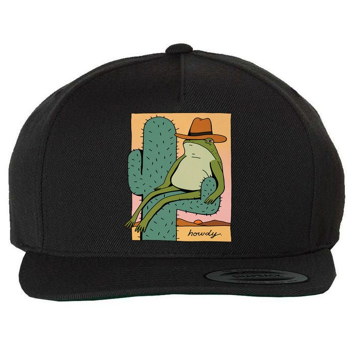 Howdy Cactus Frog Hat Meme Cute Wool Snapback Cap