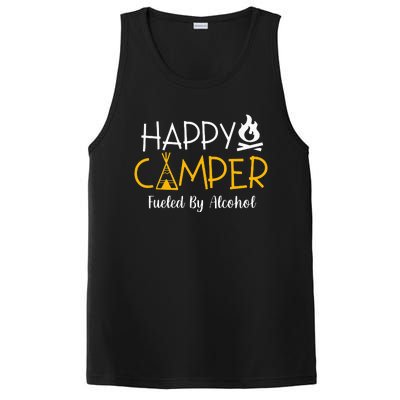 Happy Camper Fueled By Alcohol Funny Drinking Party Camping PosiCharge Competitor Tank