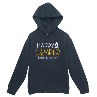 Happy Camper Fueled By Alcohol Funny Drinking Party Camping Urban Pullover Hoodie