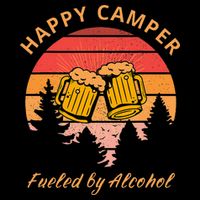 Happy Camper Fueled by Alcohol Camping Group Party Ideas 7-Panel Snapback Hat
