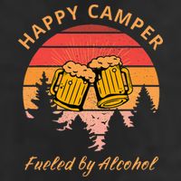 Happy Camper Fueled by Alcohol Camping Group Party Ideas Golf Towel