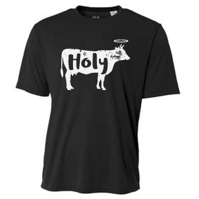 Holy Cow Funny Dairy Farmer Midwest Pride Cooling Performance Crew T-Shirt