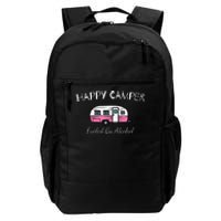 Happy Camper Fueled By Alcohol Funny Camping Drinking Party Daily Commute Backpack