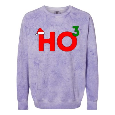 Ho Cubed Funny Christmas Cool Gift Colorblast Crewneck Sweatshirt