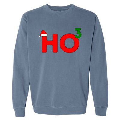 Ho Cubed Funny Christmas Cool Gift Garment-Dyed Sweatshirt