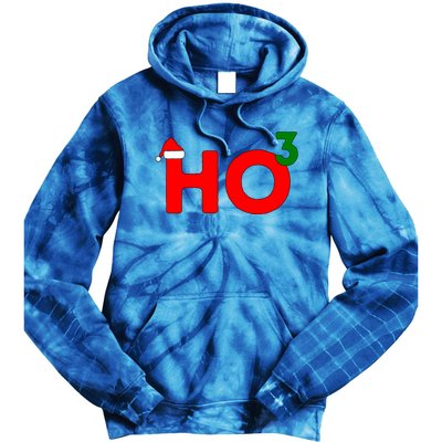 Ho Cubed Funny Christmas Cool Gift Tie Dye Hoodie