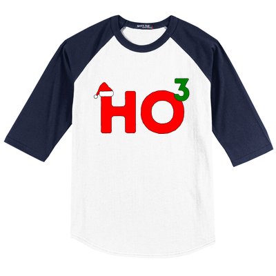 Ho Cubed Funny Christmas Cool Gift Baseball Sleeve Shirt