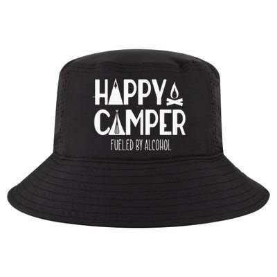 Happy Camper Fueled By Alcohol Funny Drinking Party Camping Cool Comfort Performance Bucket Hat