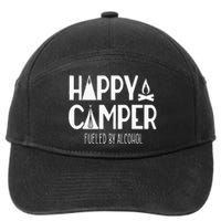 Happy Camper Fueled By Alcohol Funny Drinking Party Camping 7-Panel Snapback Hat