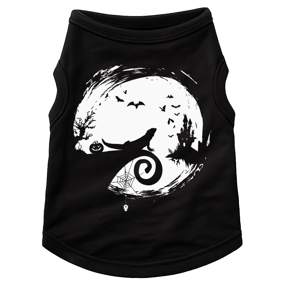 Halloween Costume for Bearded Dragon Spooky Moon Silhouette Doggie Tank
