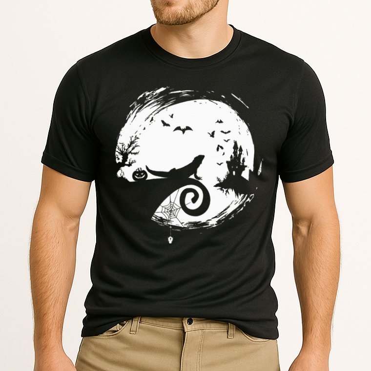 Halloween Costume for Bearded Dragon Spooky Moon Silhouette Cooling Performance Crew T-Shirt