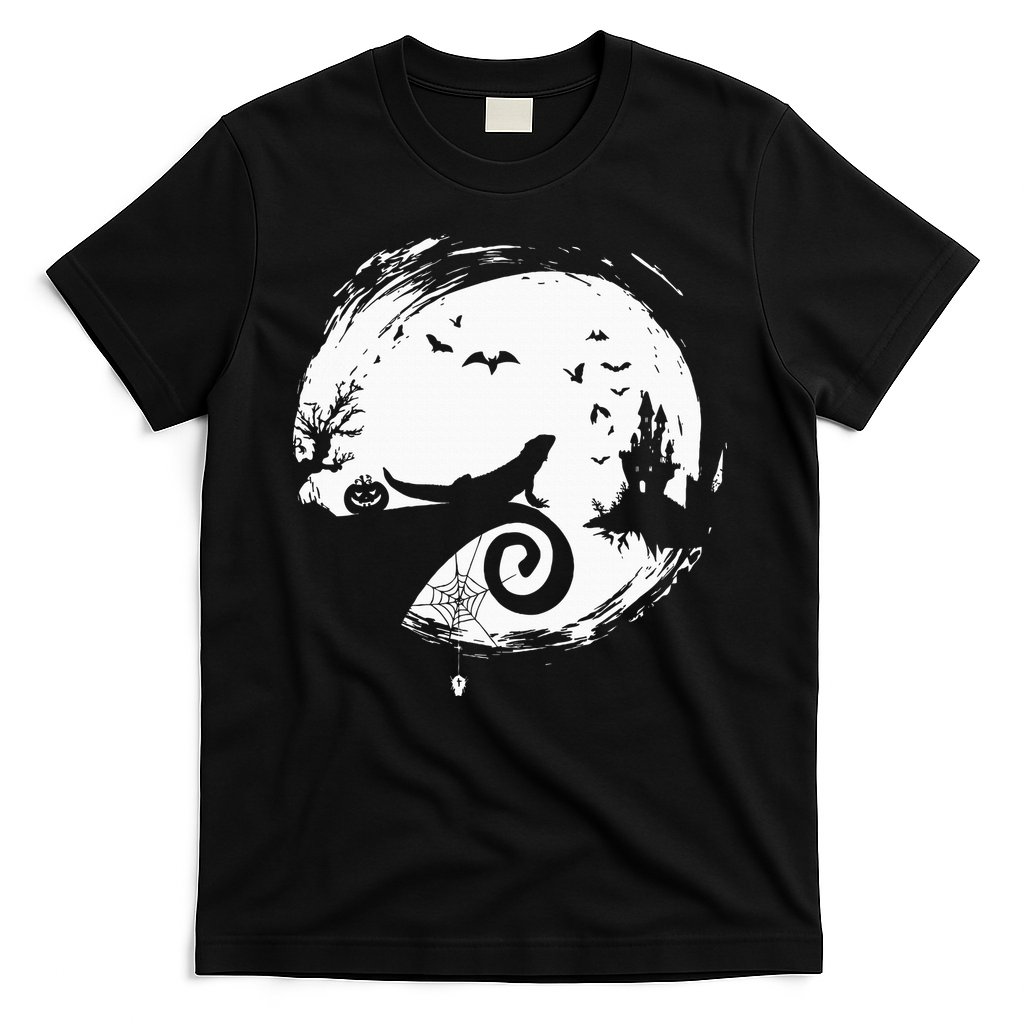 Halloween Costume for Bearded Dragon Spooky Moon Silhouette T-Shirt