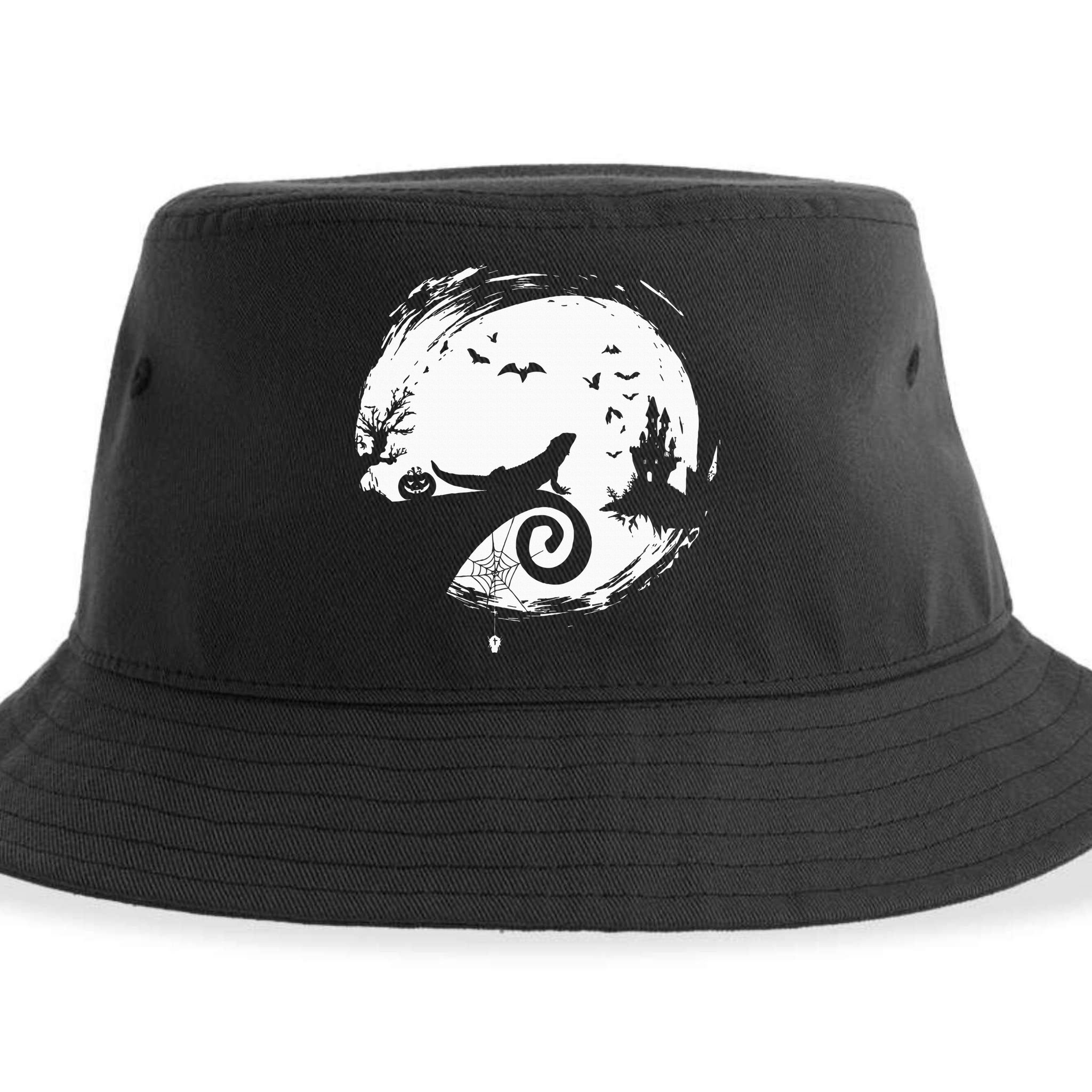 Halloween Costume for Bearded Dragon Spooky Moon Silhouette Sustainable Bucket Hat