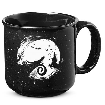 Halloween Costume for Bearded Dragon Spooky Moon Silhouette 15oz Campfire Ceramic Mug