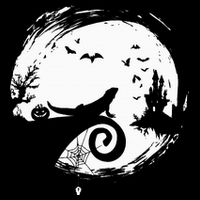 Halloween Costume for Bearded Dragon Spooky Moon Silhouette Drawstring Bag