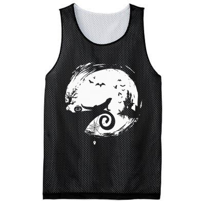 Halloween Costume for Bearded Dragon Spooky Moon Silhouette Mesh Reversible Basketball Jersey Tank