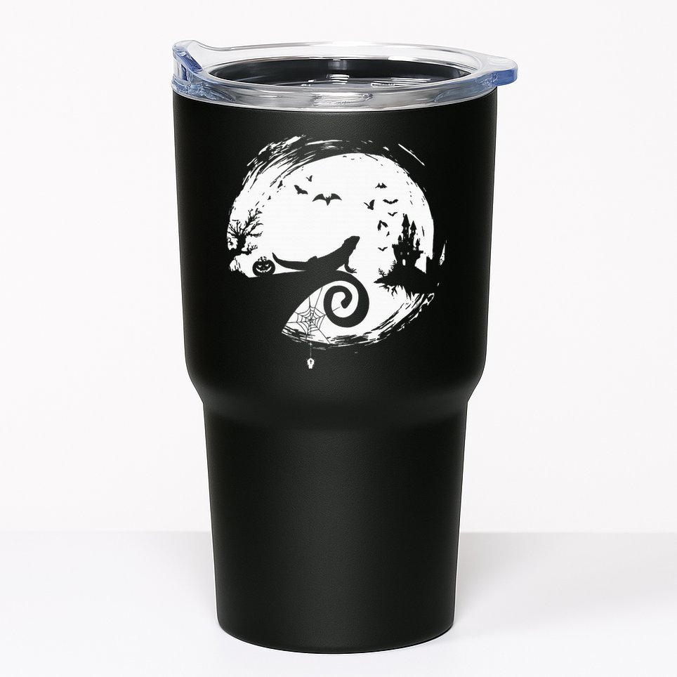 Halloween Costume for Bearded Dragon Spooky Moon Silhouette Tumbler